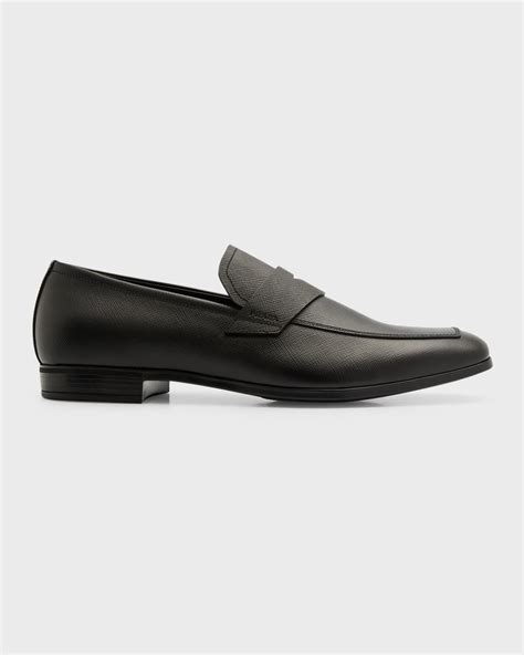 prada saffiano patch leather|Prada saffiano leather penny loafer.